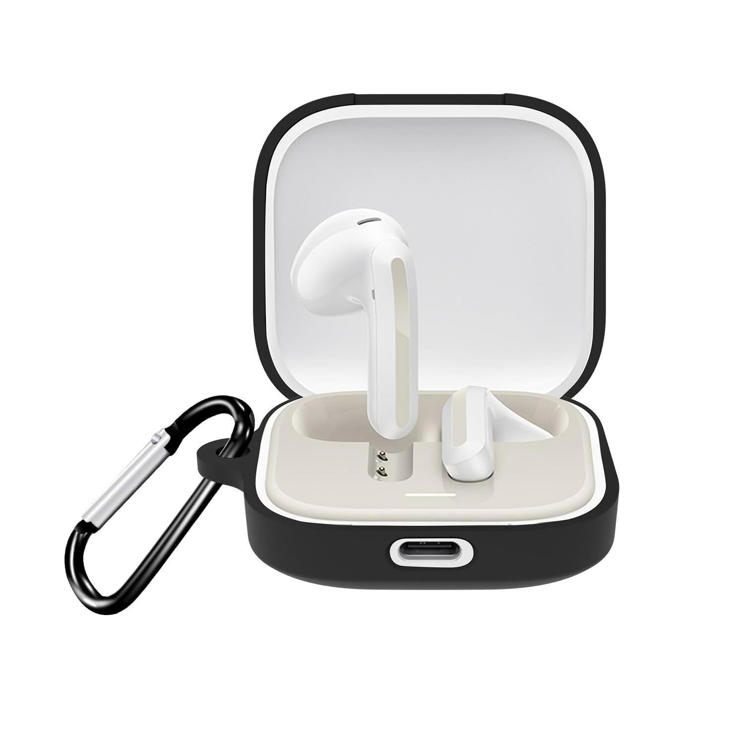 Microsonic Xiaomi Redmi Buds 6 Kılıf Askılı Mat Silikon Siyah