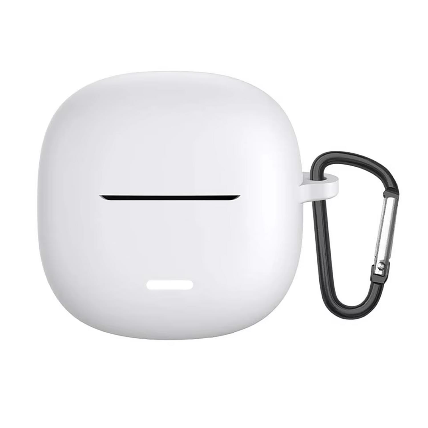Microsonic Xiaomi Redmi Buds 6 Lite Kılıf Askılı Mat Silikon Beyaz