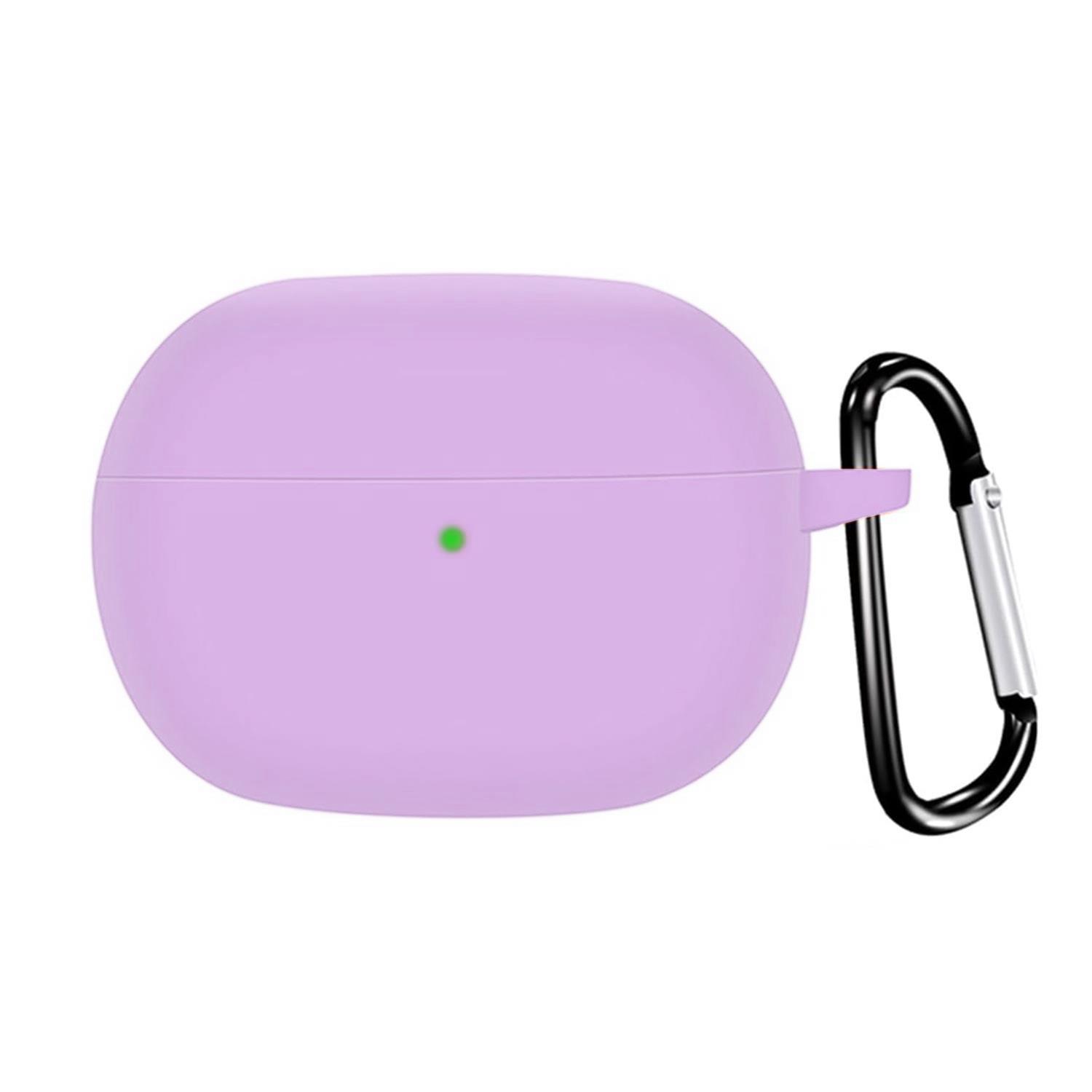 Microsonic Xiaomi Redmi Buds 6 Pro Kılıf Askılı Mat Silikon Lila