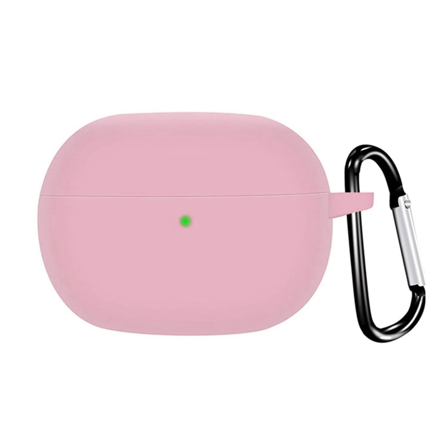Microsonic Xiaomi Redmi Buds 6 Pro Kılıf Askılı Mat Silikon Pembe