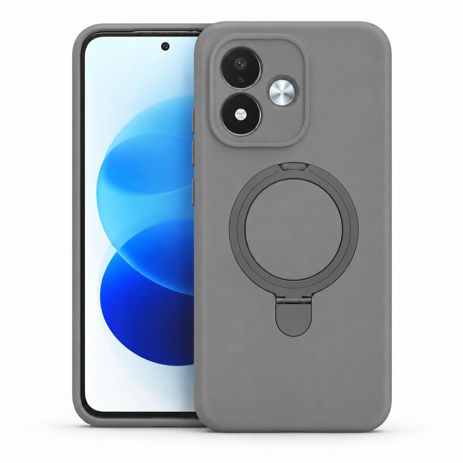 Microsonic Xiaomi Redmi Note 17 5G Kılıf Aura Stant MagSafe Gri