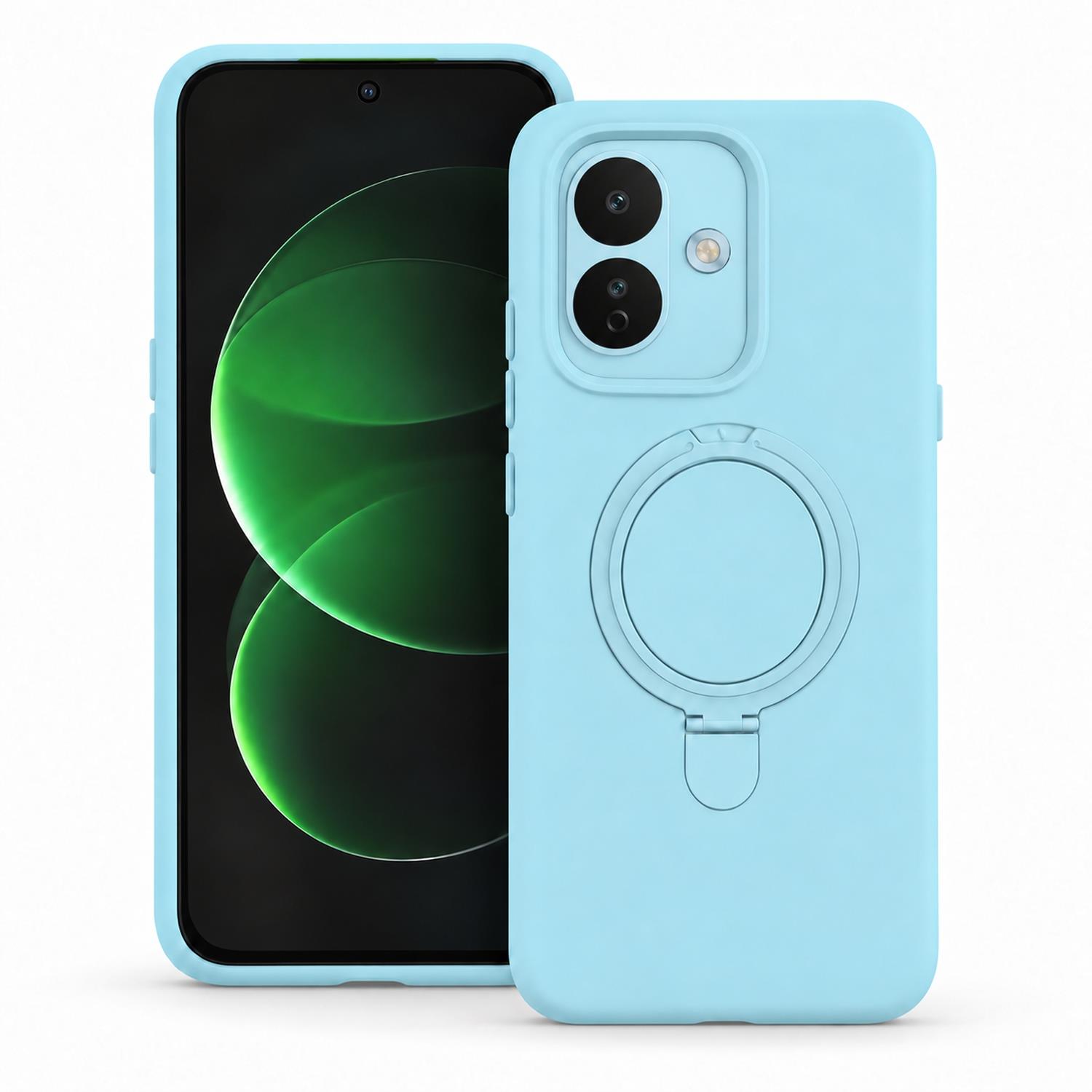 Microsonic Xiaomi Redmi Note 17 Pro 5G Kılıf Aura Stant MagSafe Açık Mavi