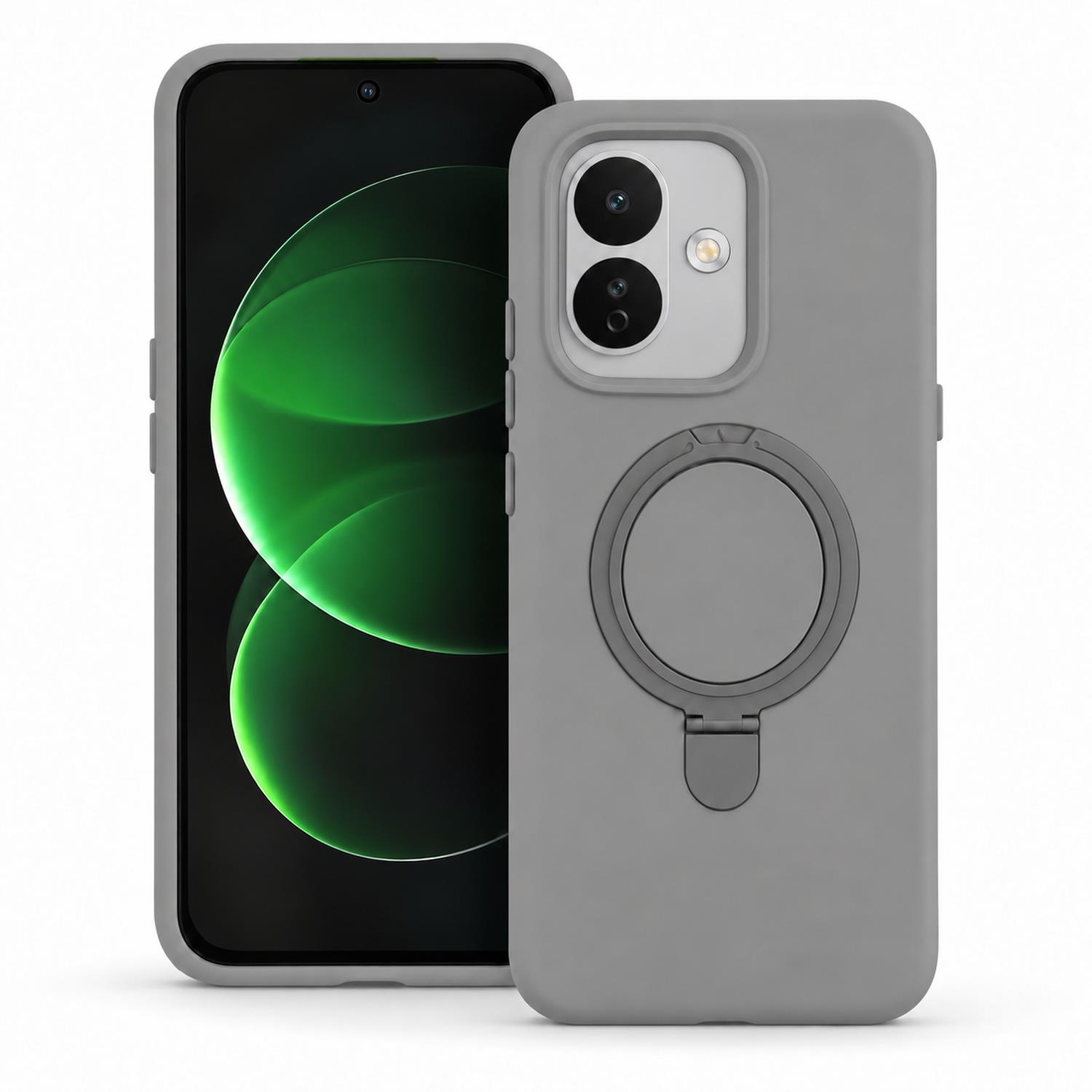 Microsonic Xiaomi Redmi Note 17 Pro 5G Kılıf Aura Stant MagSafe Gri