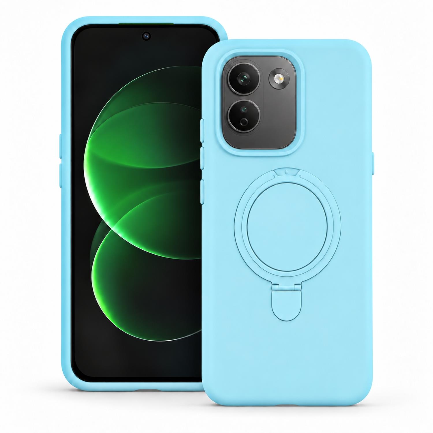 Microsonic Xiaomi Redmi Note 17 Pro Max 5G Kılıf Aura Stant MagSafe Açık Mavi