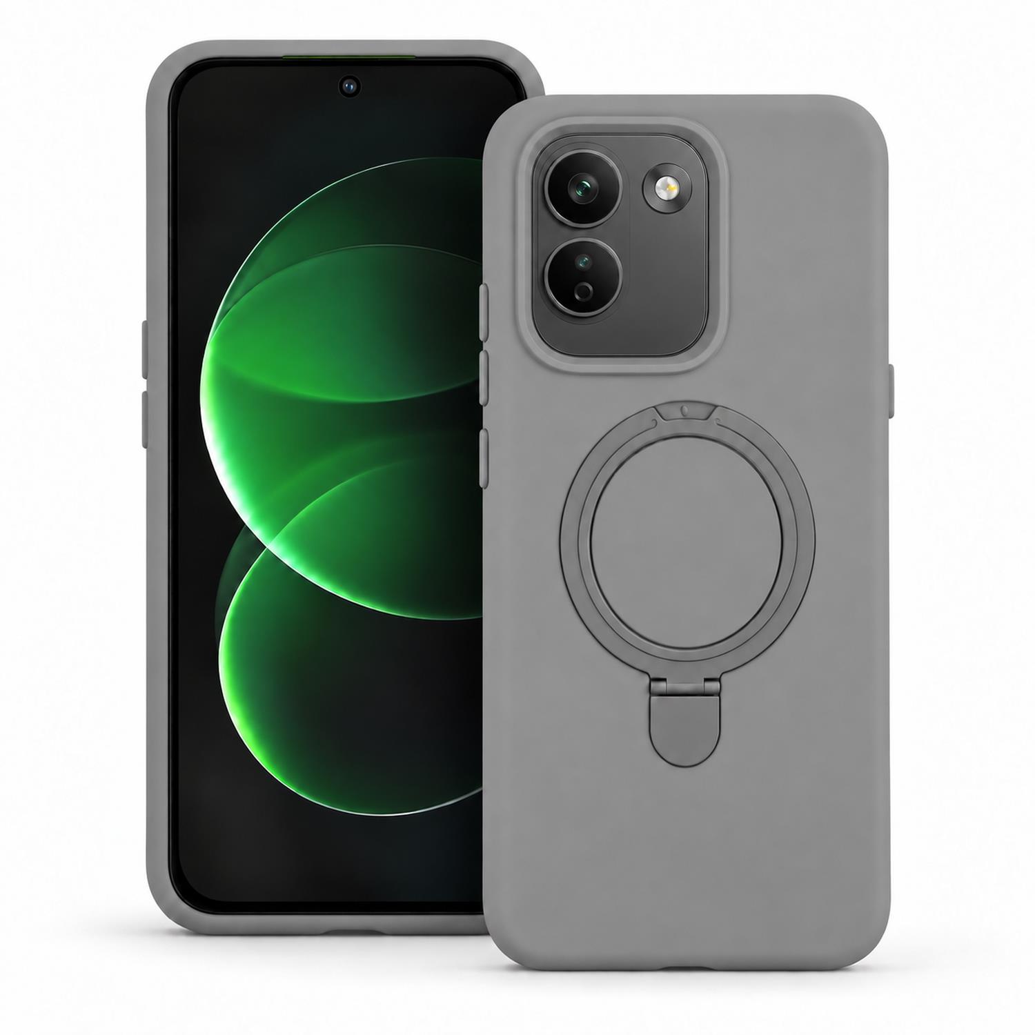 Microsonic Xiaomi Redmi Note 17 Pro Max 5G Kılıf Aura Stant MagSafe Gri