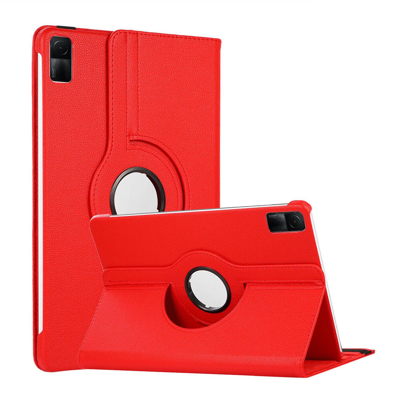 Microsonic Xiaomi Redmi Pad Kılıf 360 Dönerli Stand Deri Kırmızı