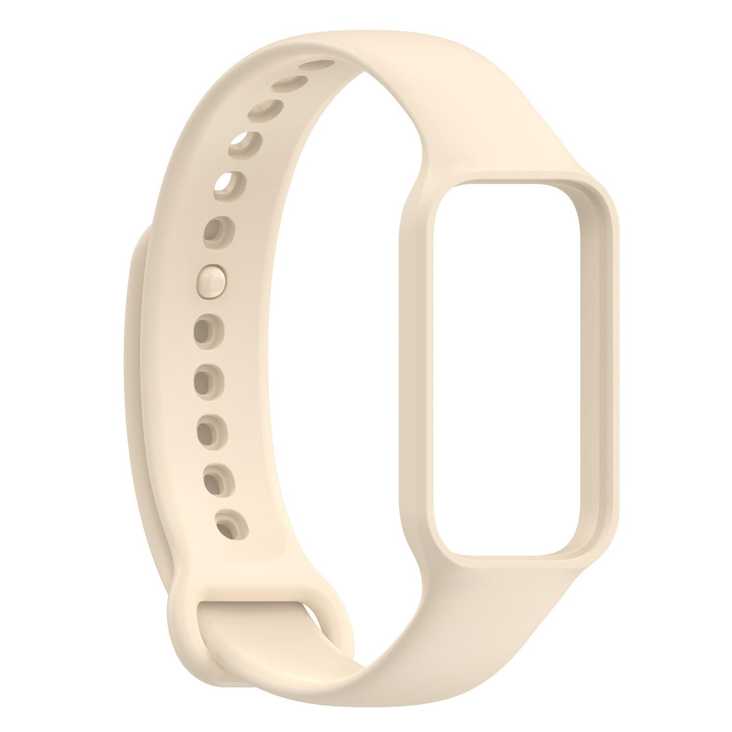 Microsonic Xiaomi Smart Band 8 Active Kordon Silicone Sport Band Bej