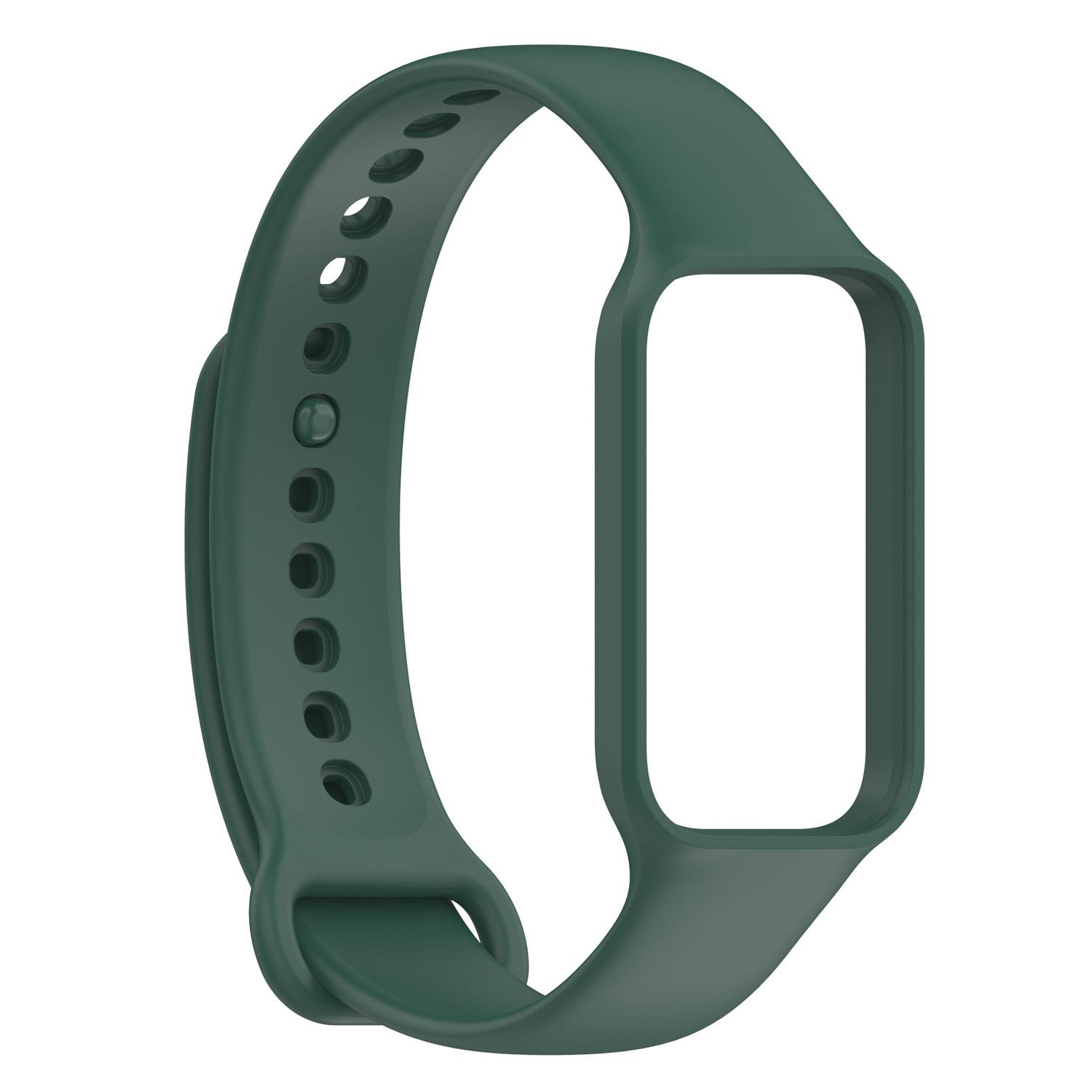 Microsonic Xiaomi Smart Band 8 Active Kordon Silicone Sport Band Koyu Yeşil