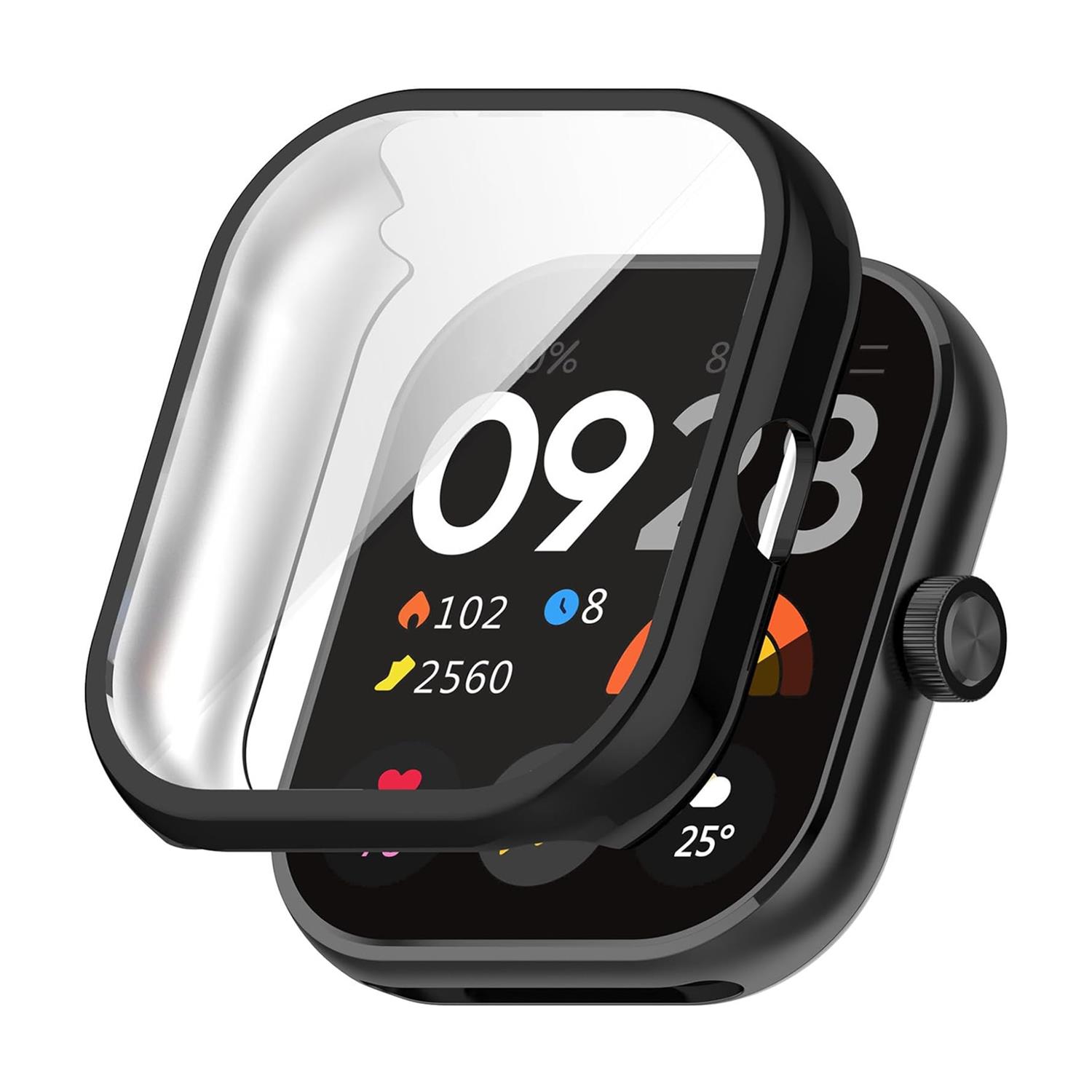 Microsonic Xiaomi Redmi Watch 5 Kılıf 360 Full Round Soft Silicone Siyah