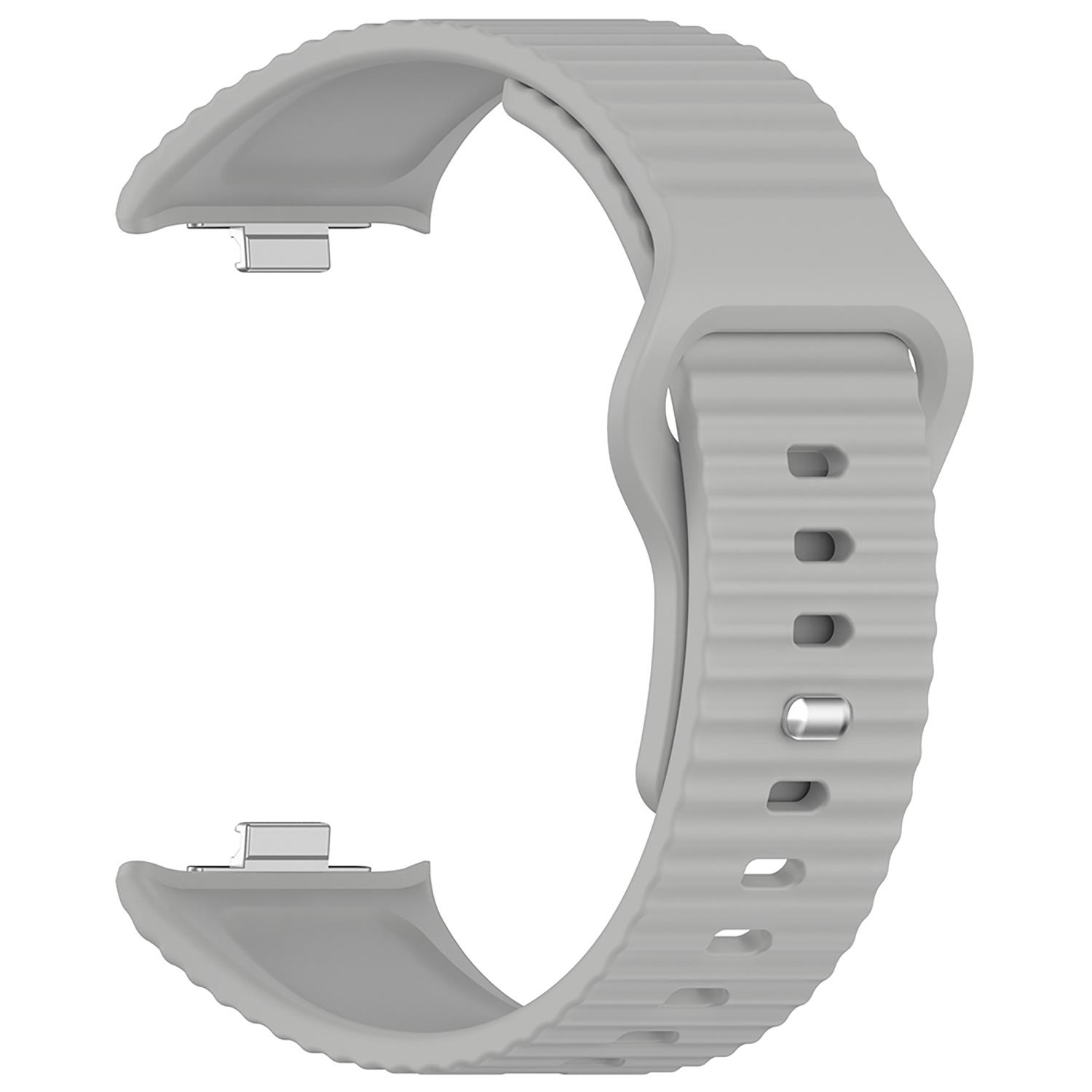 Microsonic Xiaomi Redmi Watch 4 Kordon Wave Design Silicone Band Gri