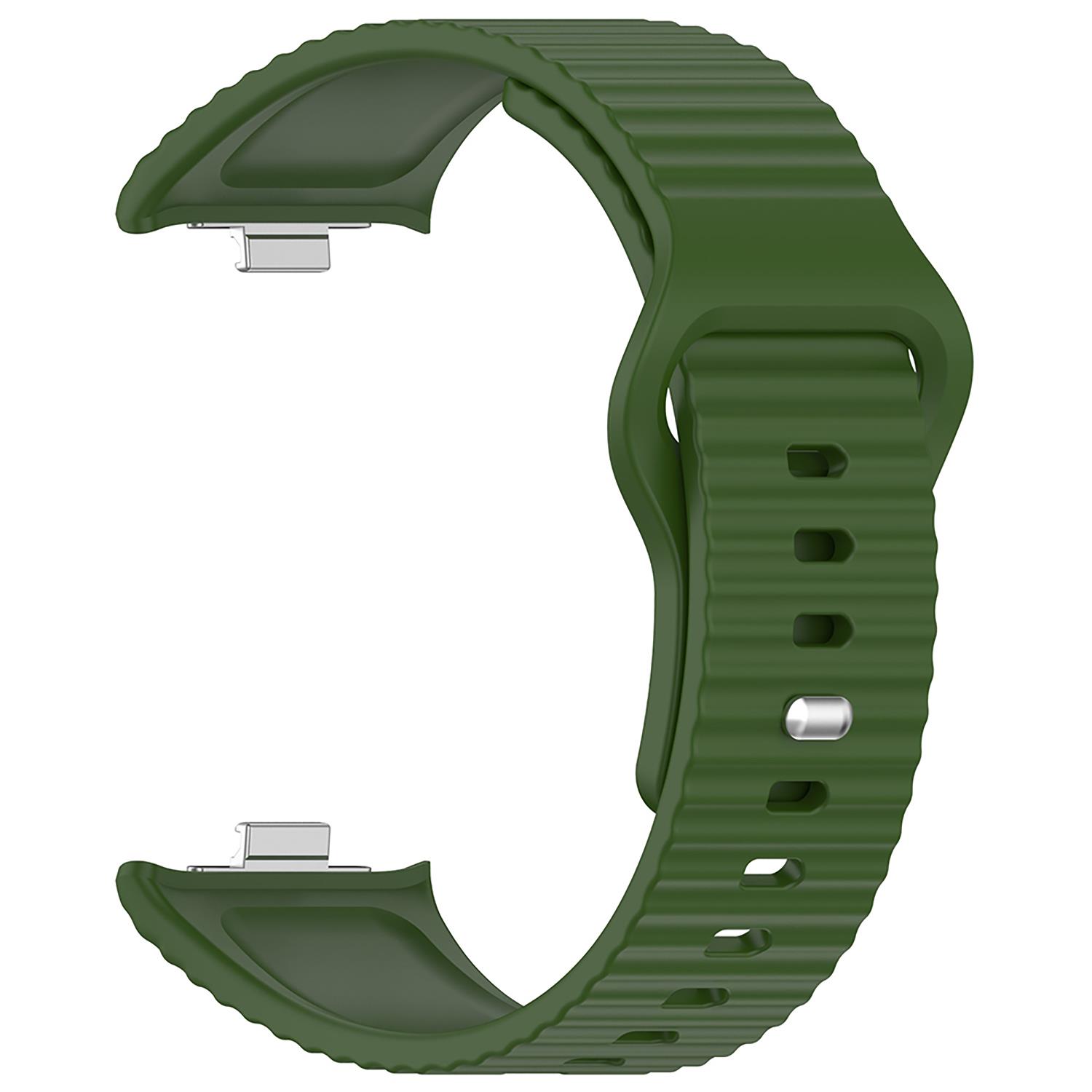 Microsonic Xiaomi Redmi Watch 4 Kordon Wave Design Silicone Band Koyu Yeşil