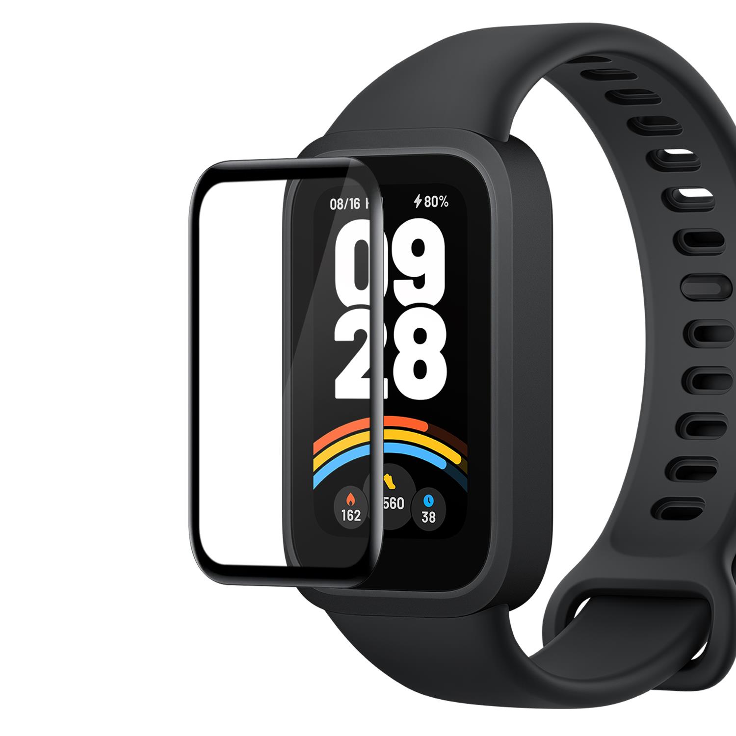 Microsonic Xiaomi Smart Band 9 Active Tam Kaplayan Nano Cam Ekran Koruyucu Siyah