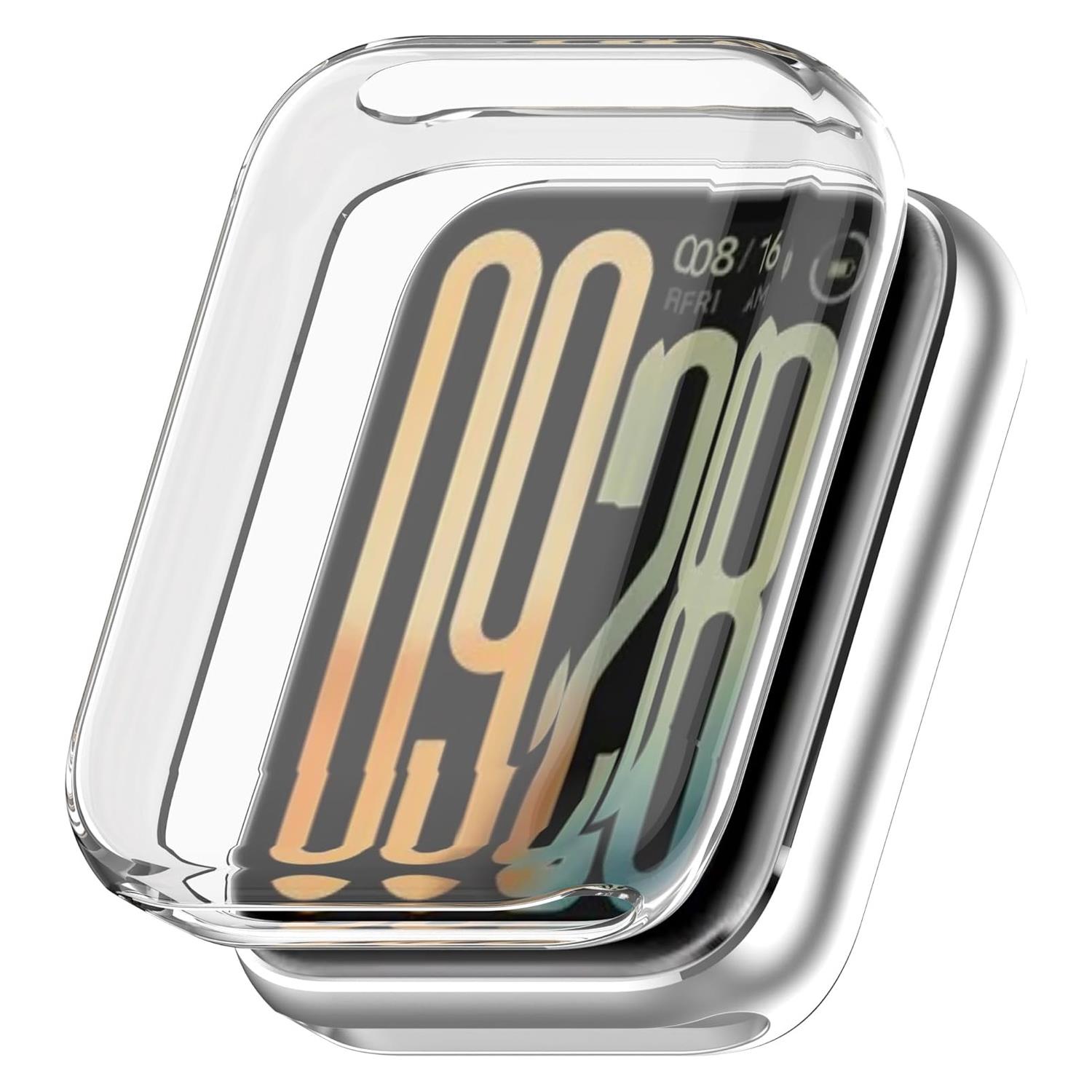 Microsonic Xiaomi Smart Band 8 Pro Kılıf 360 Full Round Soft Silicone Şeffaf