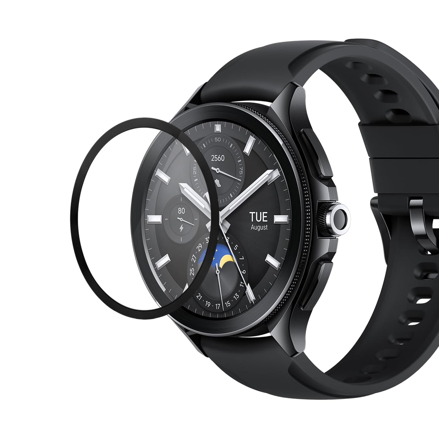 Microsonic Xiaomi Watch 2 Pro Tam Kaplayan Nano Cam Ekran Koruyucu Siyah