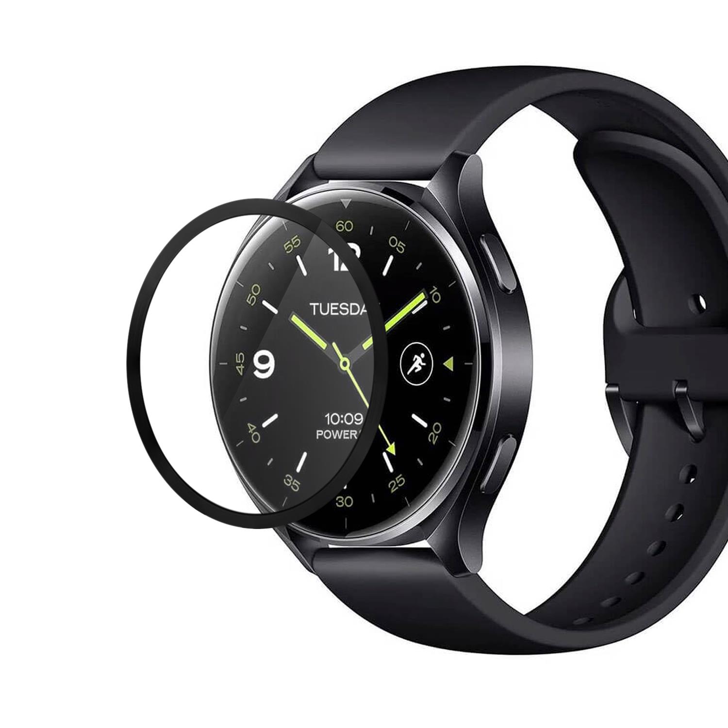 Microsonic Xiaomi Watch 2 Tam Kaplayan Nano Cam Ekran Koruyucu Siyah