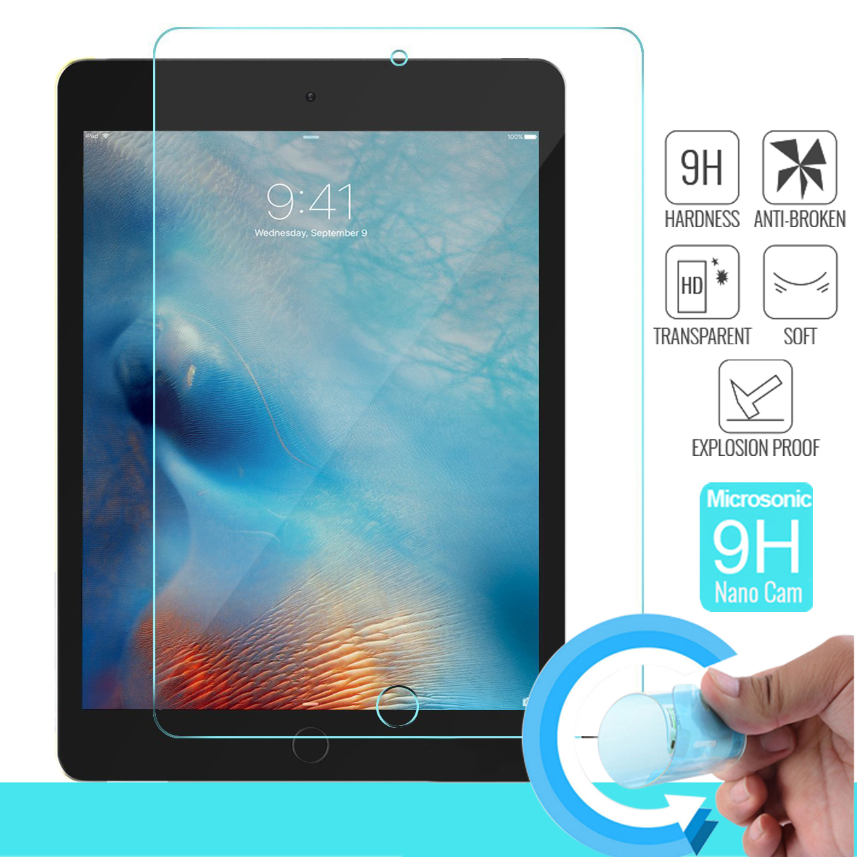 Microsonic Apple iPad Mini 4 Kırılmaz Nano Cam Ekran koruyucu film