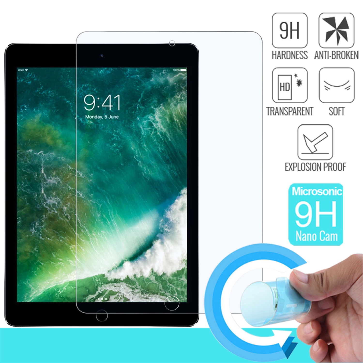 Microsonic Apple iPad Pro 10 5 Nano Cam Ekran koruyucu Kırılmaz film