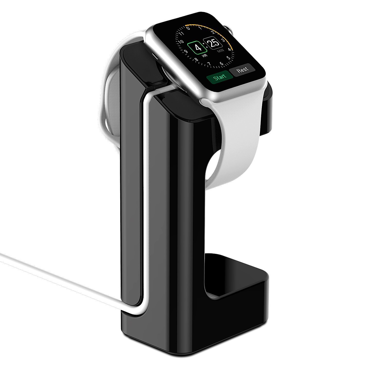 Microsonic Apple Watch Series 1 38mm Masaüstü Şarj Standı Dock Siyah