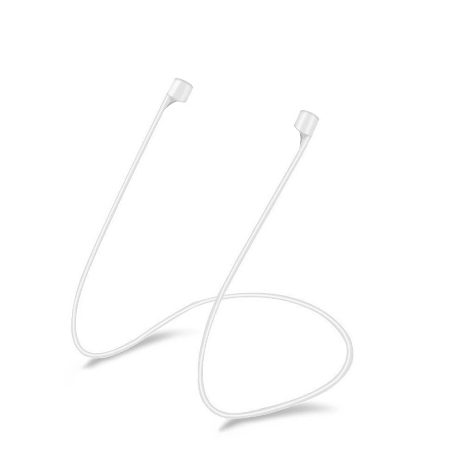 Microsonic Apple AirPods 1 Nesil 2 Nesil Neck Rope Silicone Beyaz