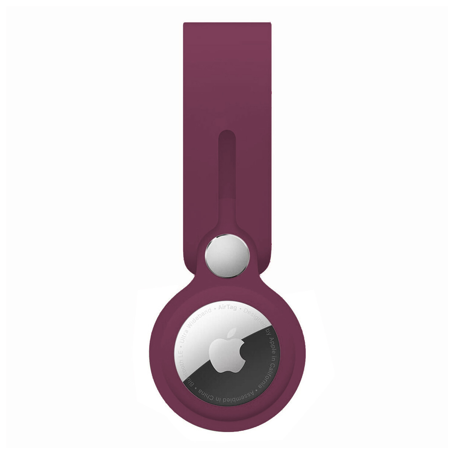 Microsonic Apple AirTag Kılıf Silicon Loop Key Ring Mor