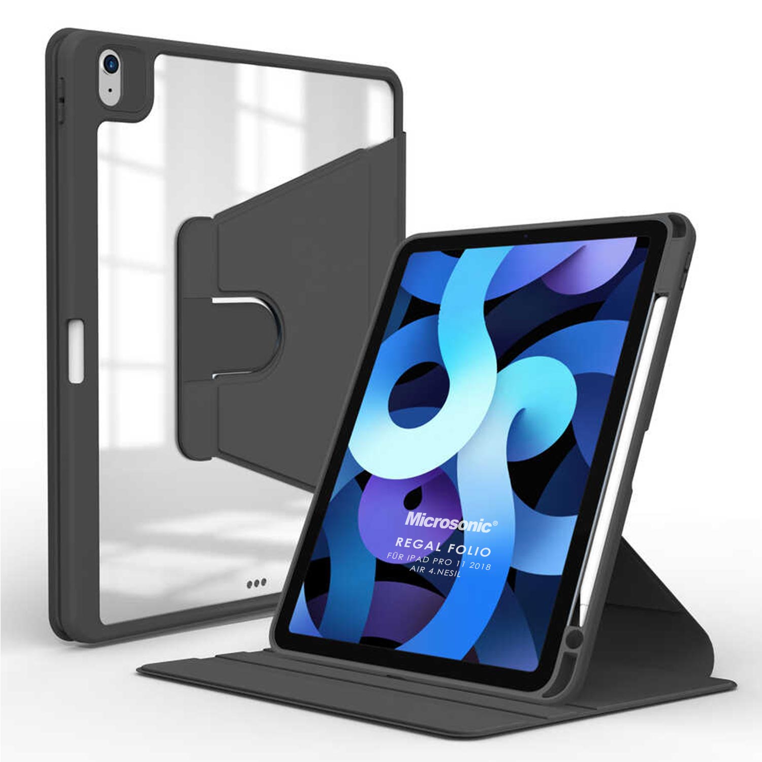 Microsonic Apple iPad Air 11 2025 Kılıf A3266-A3267 Regal Folio Siyah