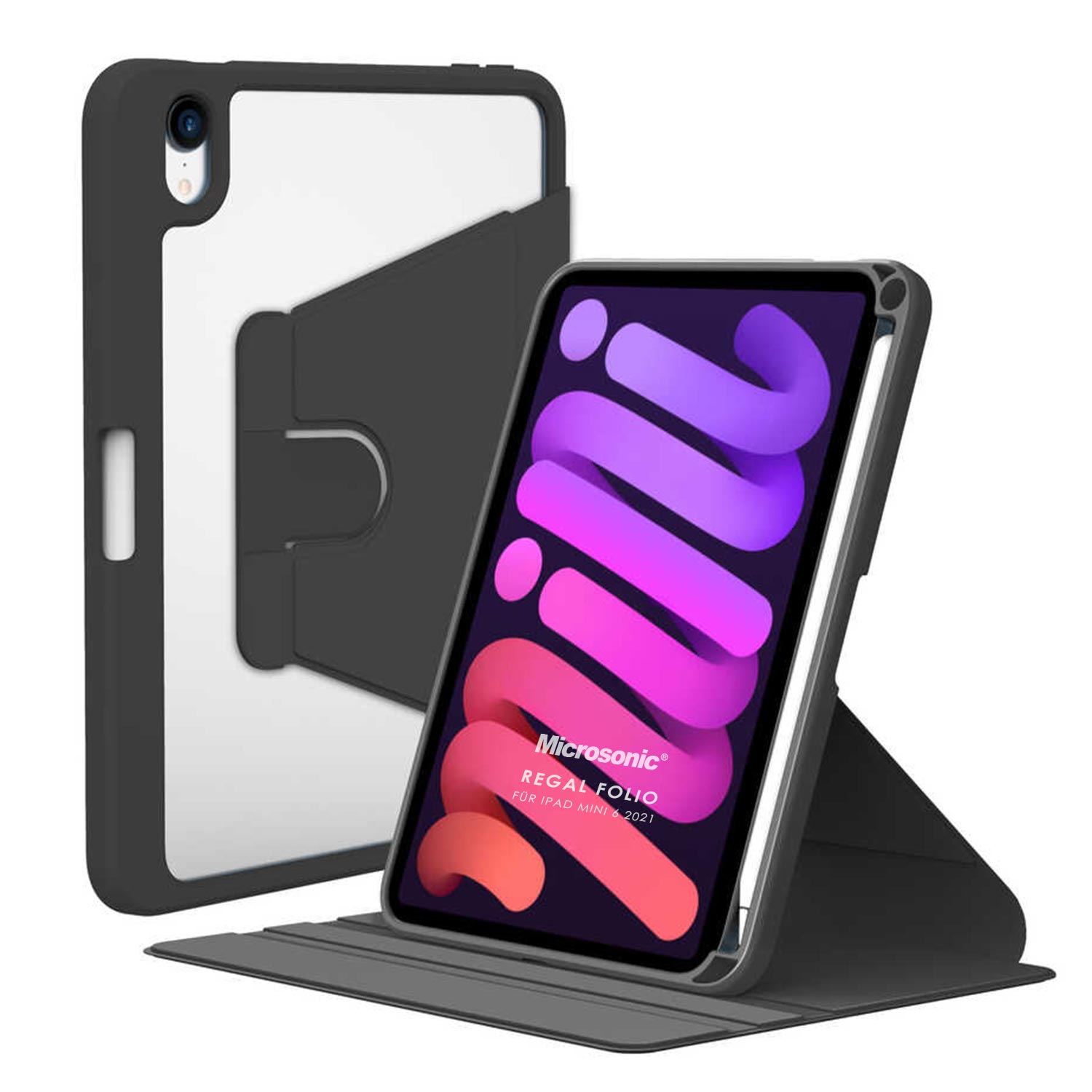 Microsonic Apple iPad Mini 7 Kılıf A2993-A2995 Regal Folio Siyah