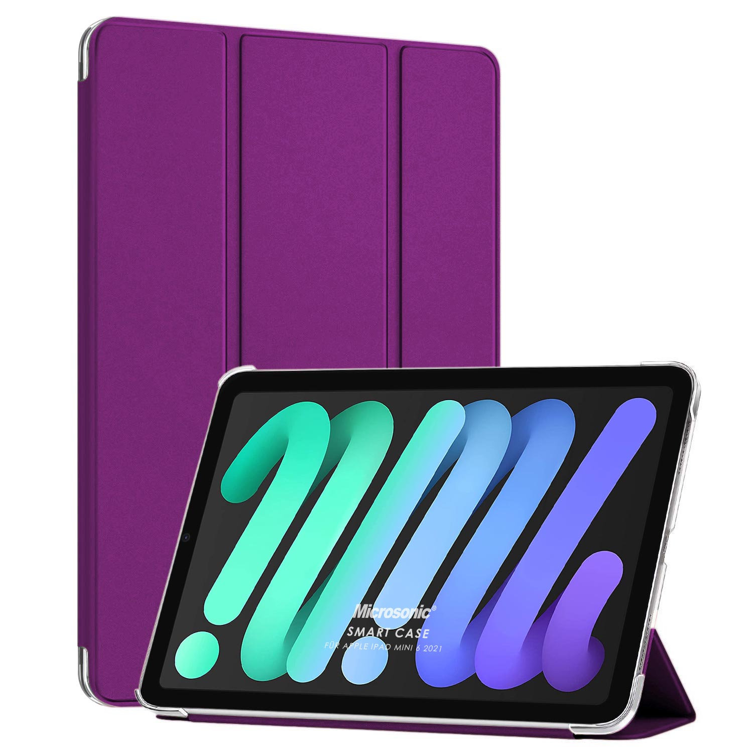 Microsonic Apple iPad Mini 6 2021 A2567-A2568-A2569 Smart Case ve arka Kılıf Mor