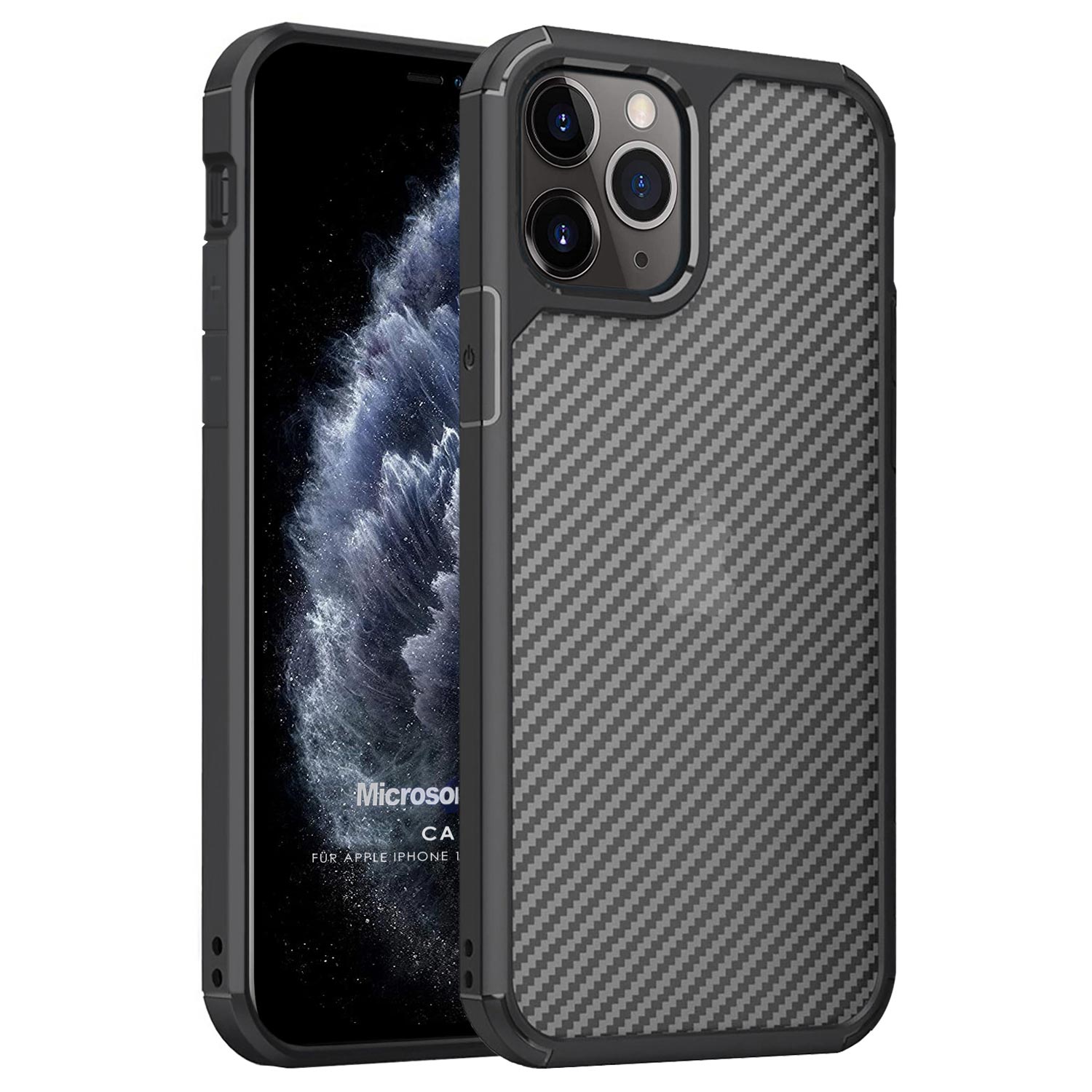 Microsonic Apple iPhone 11 Pro Max Kılıf Cast Carbon Siyah