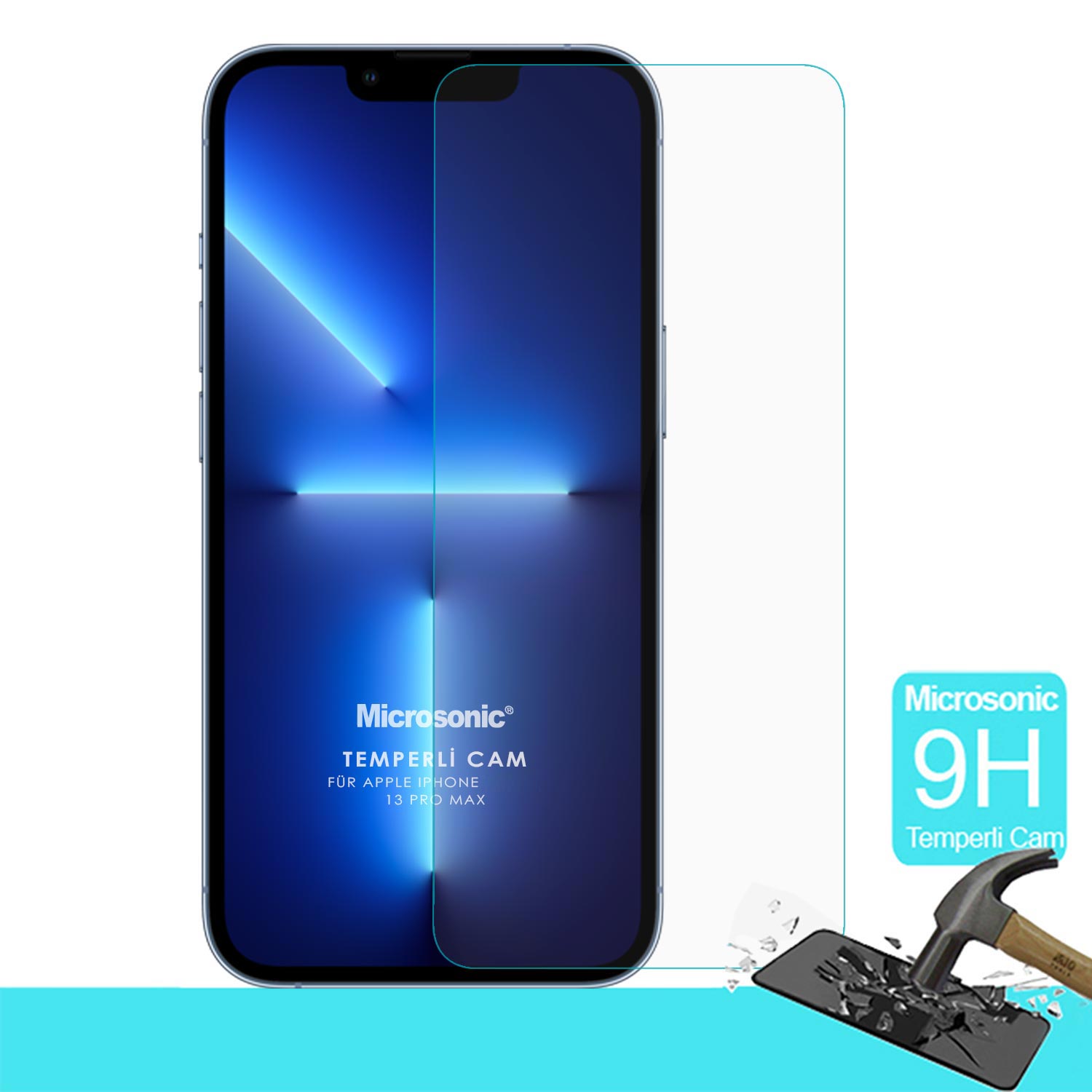 Microsonic Apple iPhone 13 Pro Max Tempered Glass Cam Ekran Koruyucu Microsonic Apple iPhone 13 Pro Max Tempered Glass Cam Ekran Koruyucu