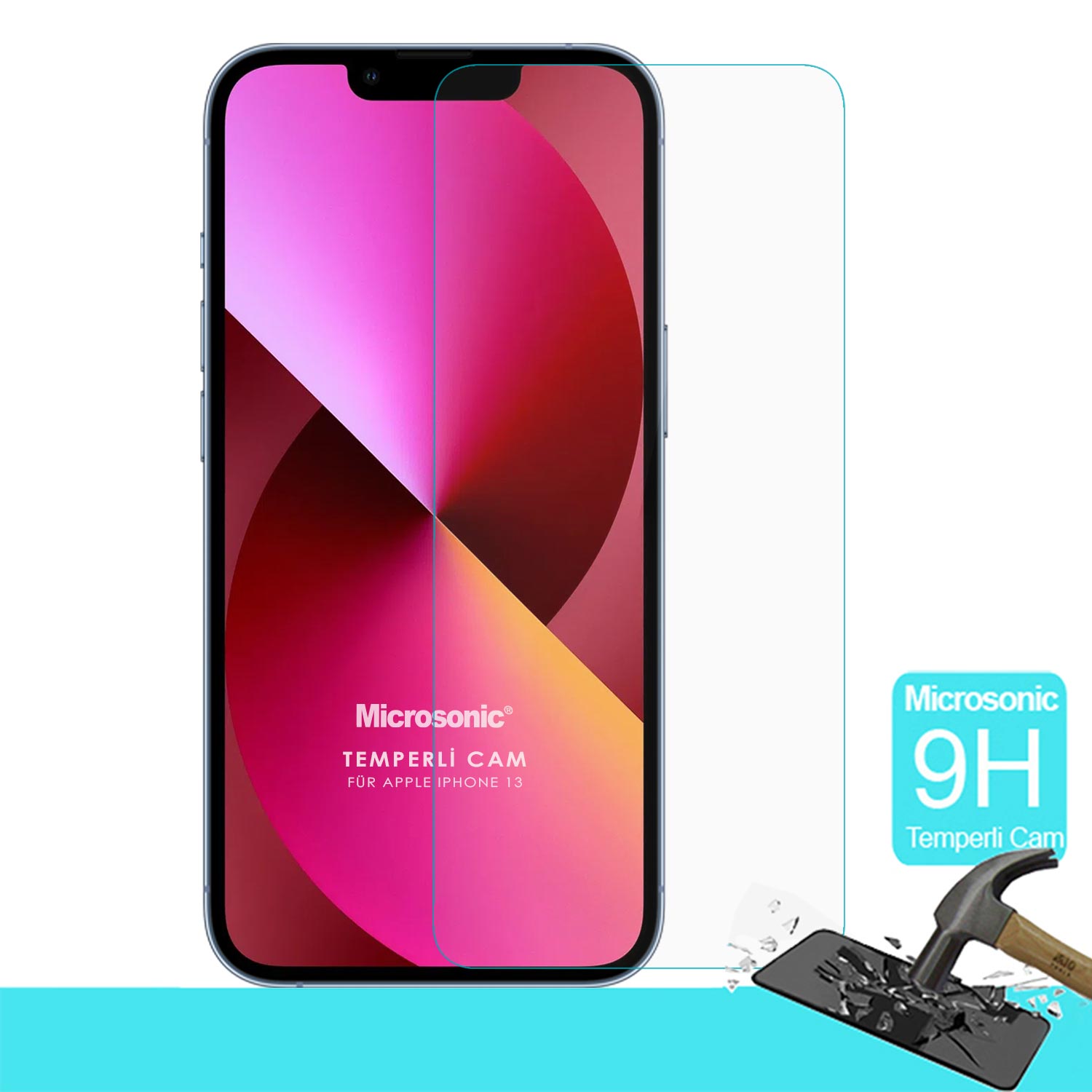 Microsonic Apple iPhone 13 Tempered Glass Cam Ekran Koruyucu Microsonic Apple iPhone 13 Tempered Glass Cam Ekran Koruyucu