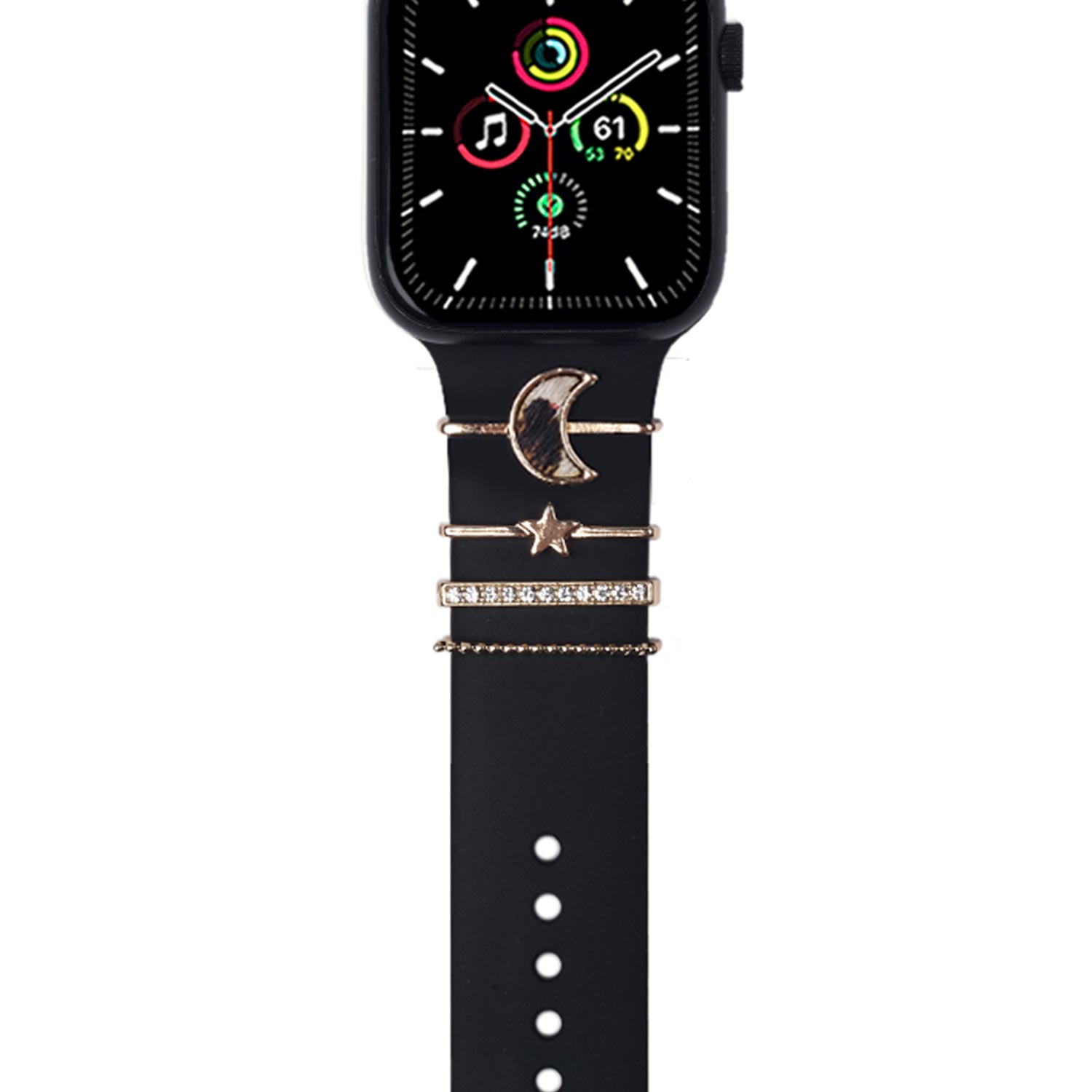 Microsonic Apple Watch 6 40mm Kordon Aksesuarı Crescent and Star Charm