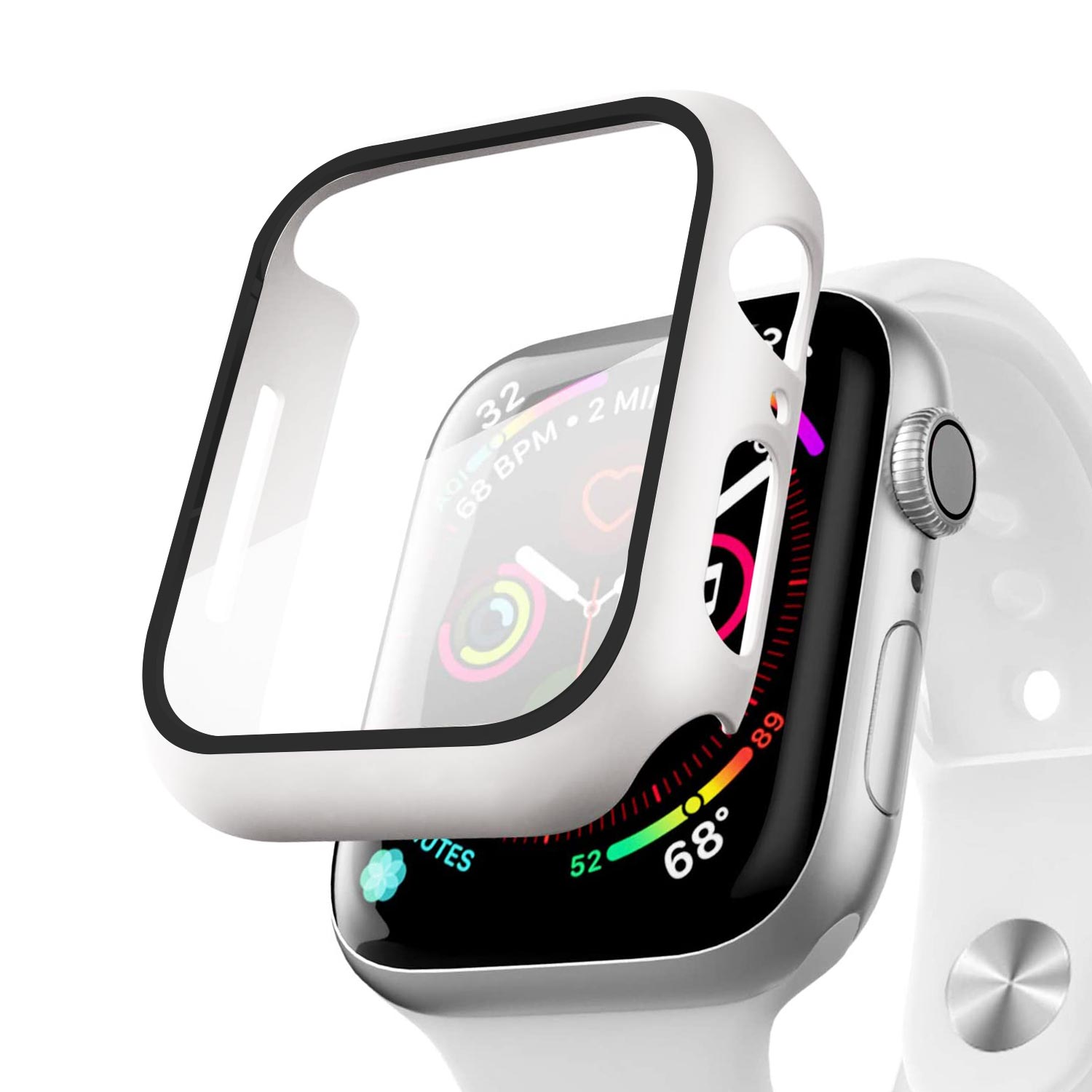 Microsonic Apple Watch Ultra Kılıf Matte Premium Slim WatchBand Beyaz