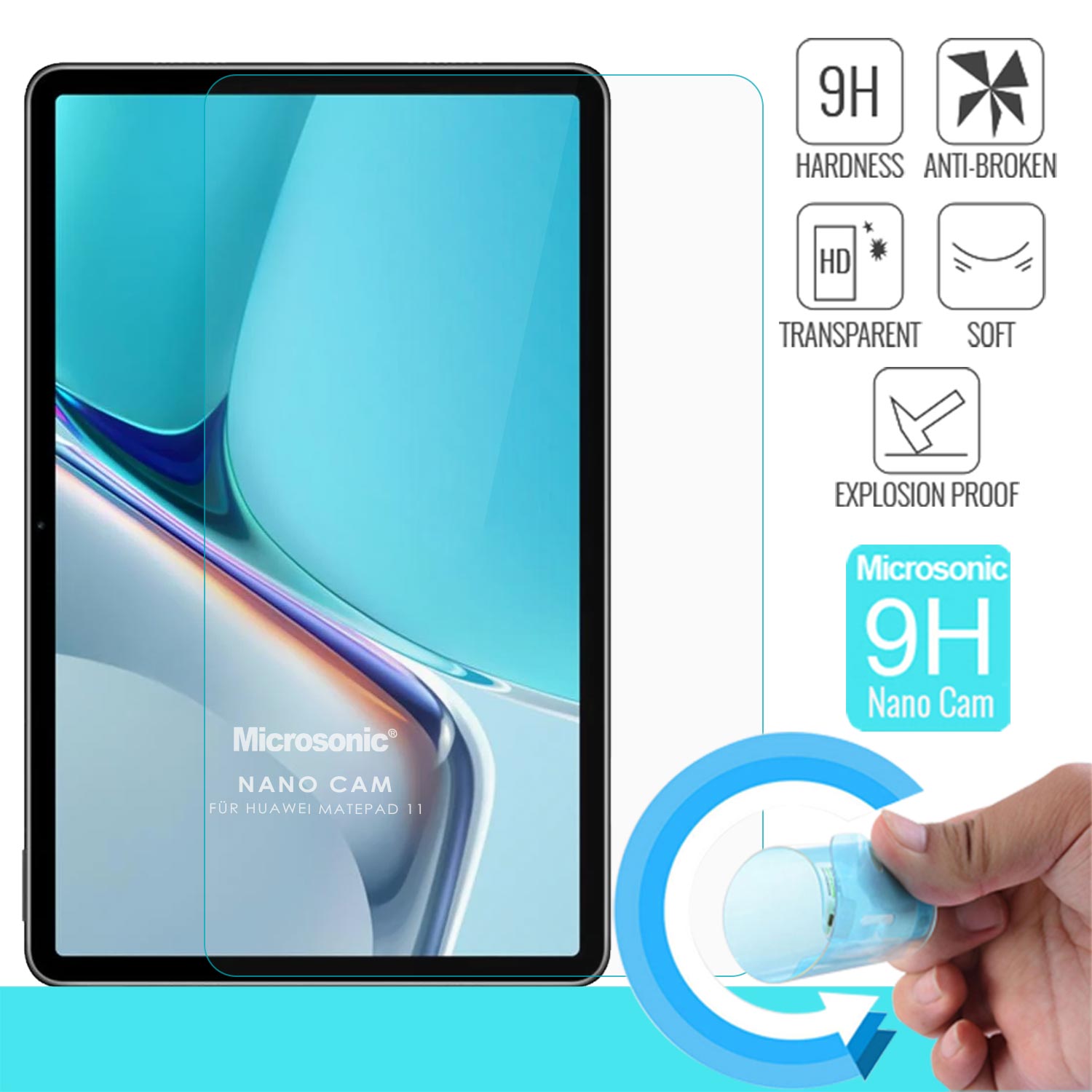 Microsonic Huawei MatePad 11 Nano Glass Cam Ekran Koruyucu