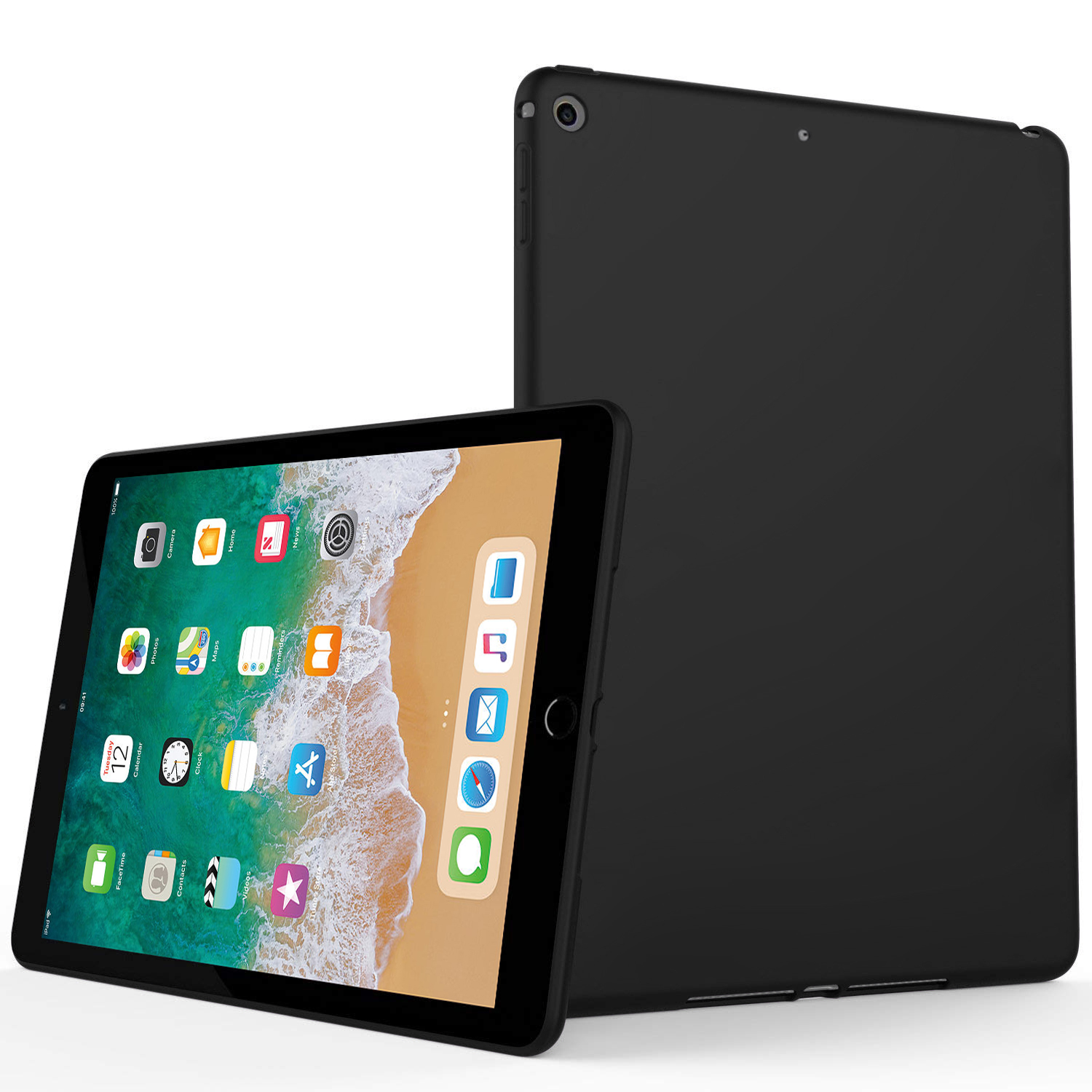Microsonic Matte Silicone Apple iPad 9 7 2017 A1822-A1823 Kılıf Siyah