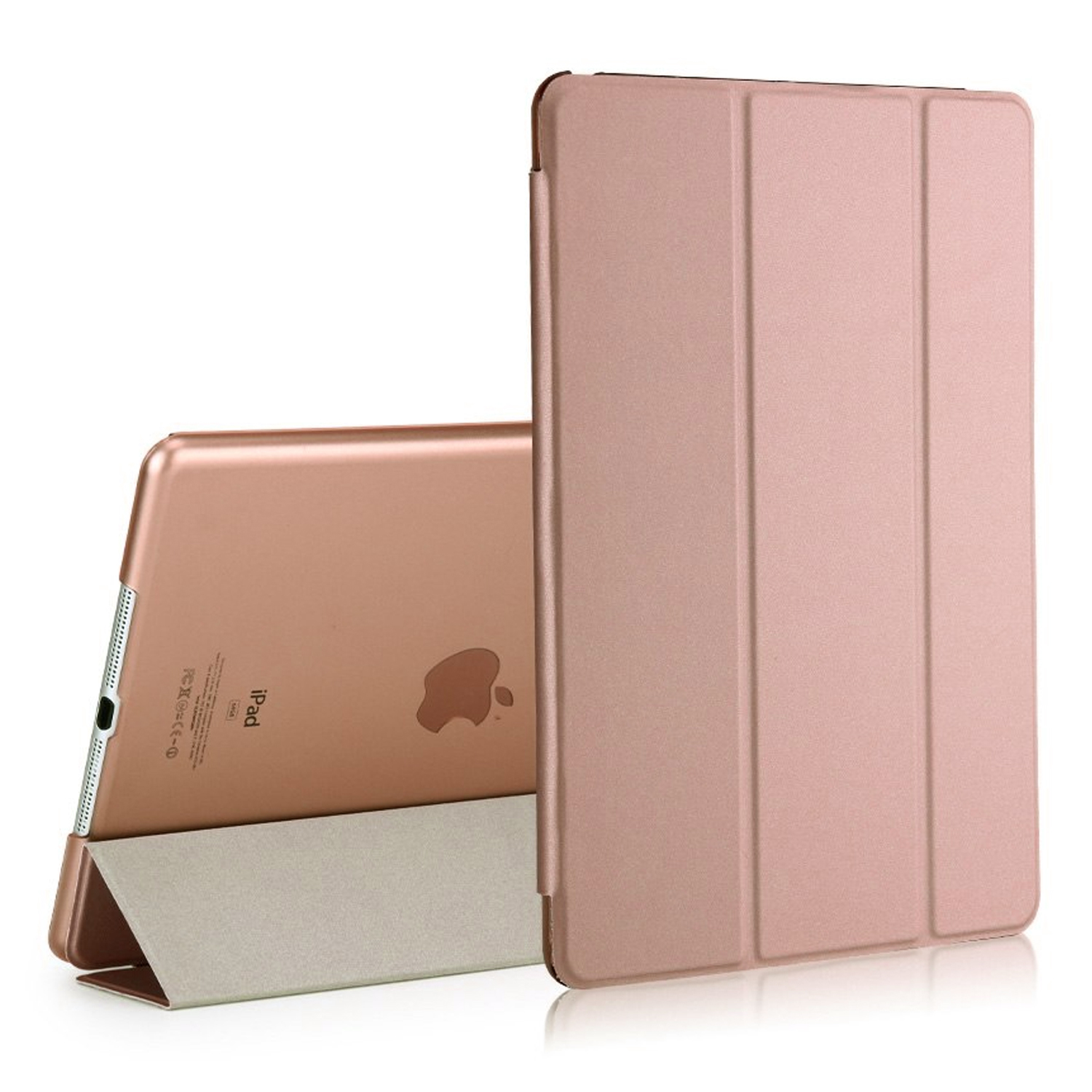 Microsonic Apple iPad 9 7 2017 A1822-A1823 Smart Case ve arka Kılıf Rose Gold