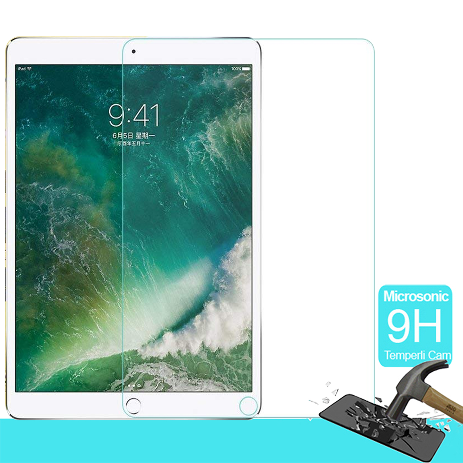 Microsonic Apple iPad 9 7 2018 Temperli Cam Ekran koruyucu