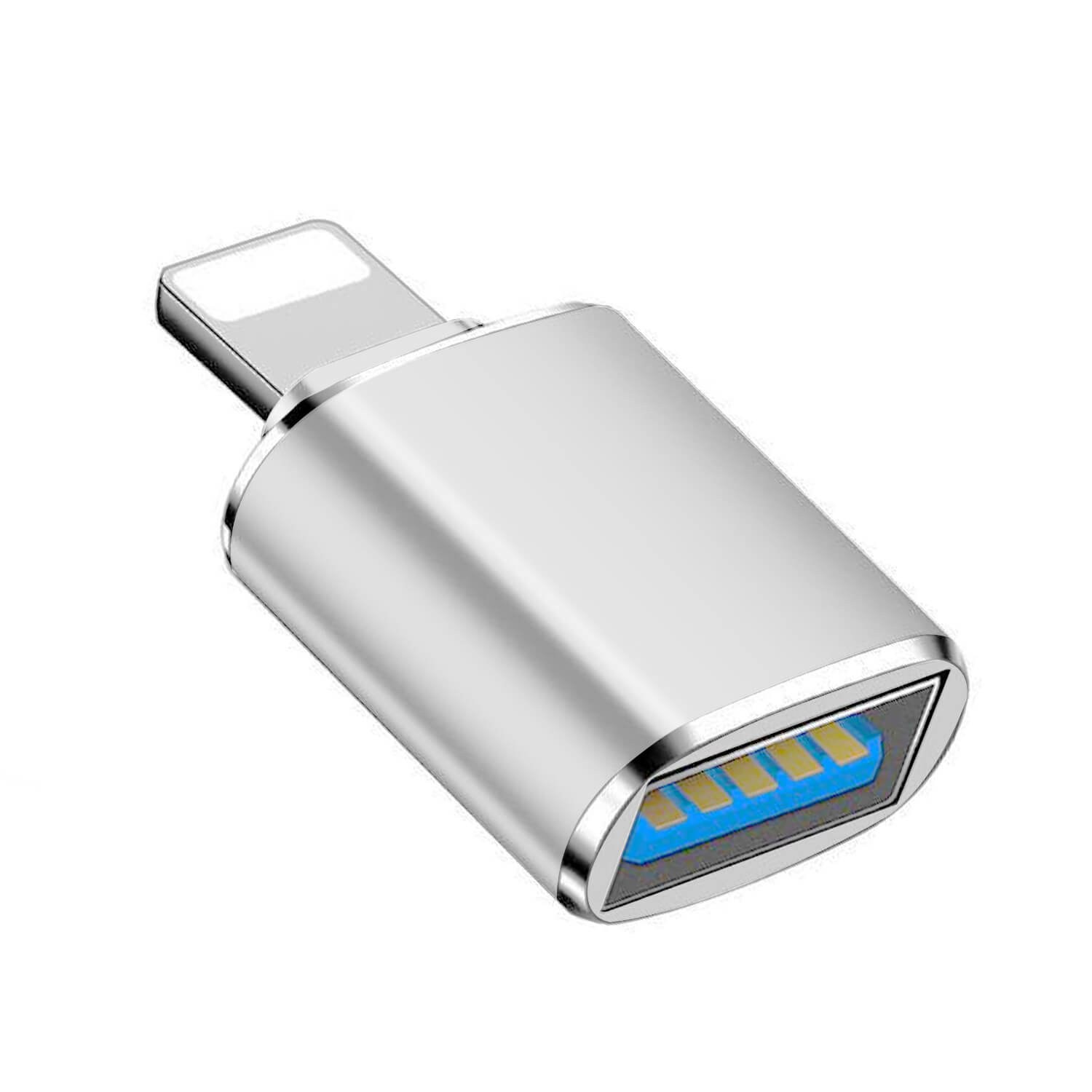 Microsonic Lightning to OTG Adapter Lightning iPhone iPad Dişi USB Dönüştürücü Adaptör Gri