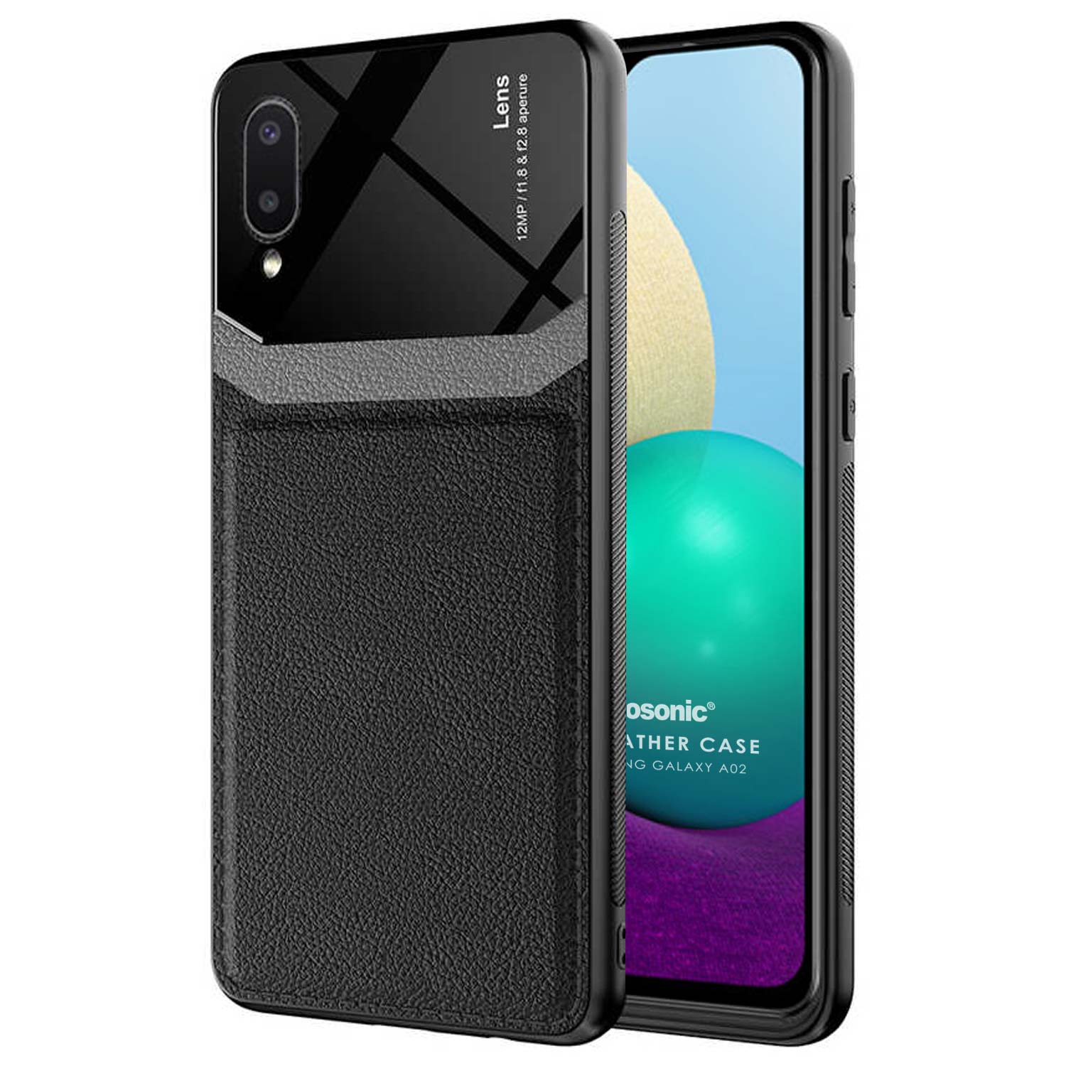 Microsonic Samsung Galaxy A02 Kılıf Uniq Leather Siyah