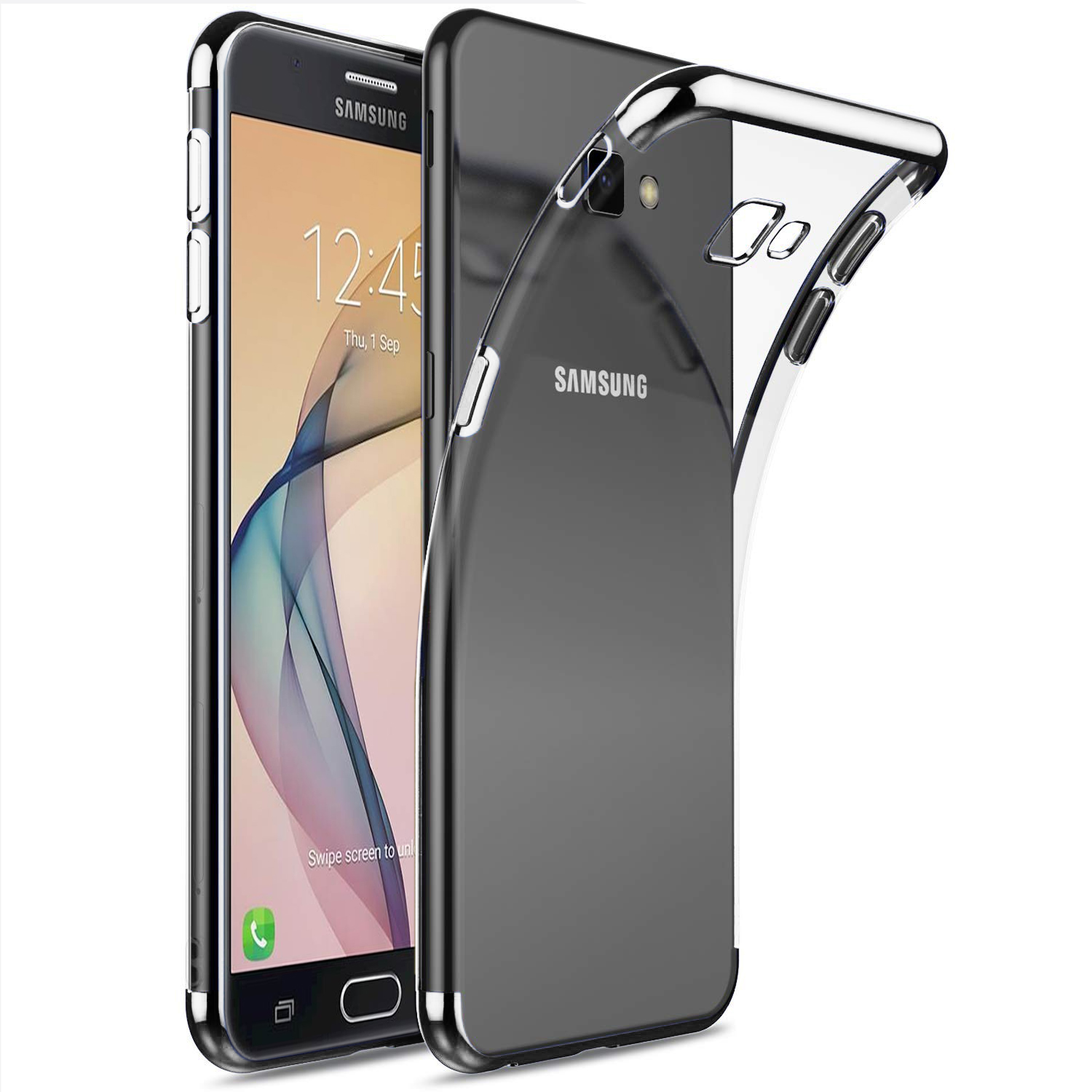 Microsonic Samsung Galaxy J7 Prime 2 Kılıf Skyfall Transparent Clear Gümüş