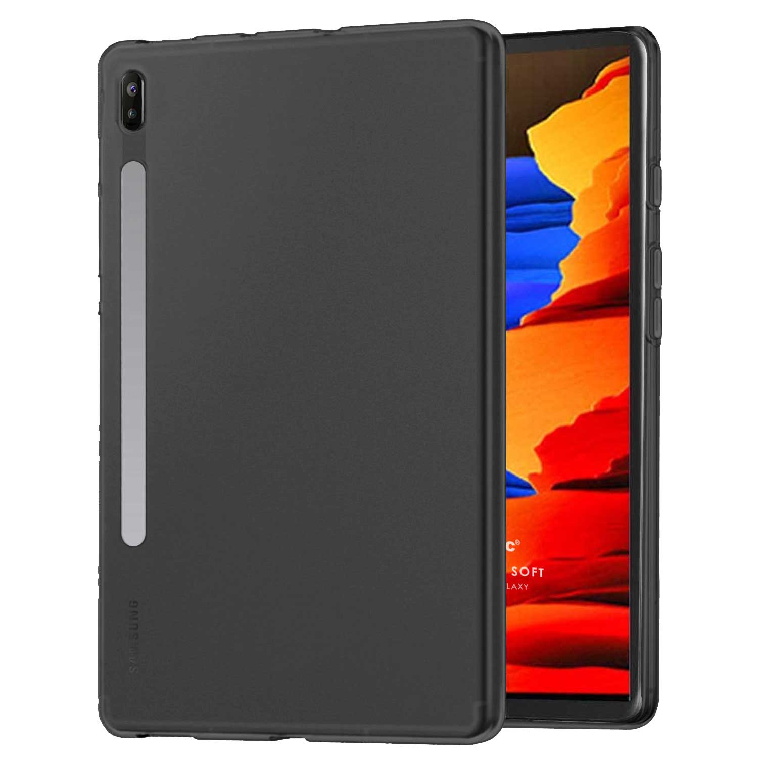 Microsonic Samsung Galaxy Tab S7 FE LTE T737 Kılıf Transparent Soft Siyah