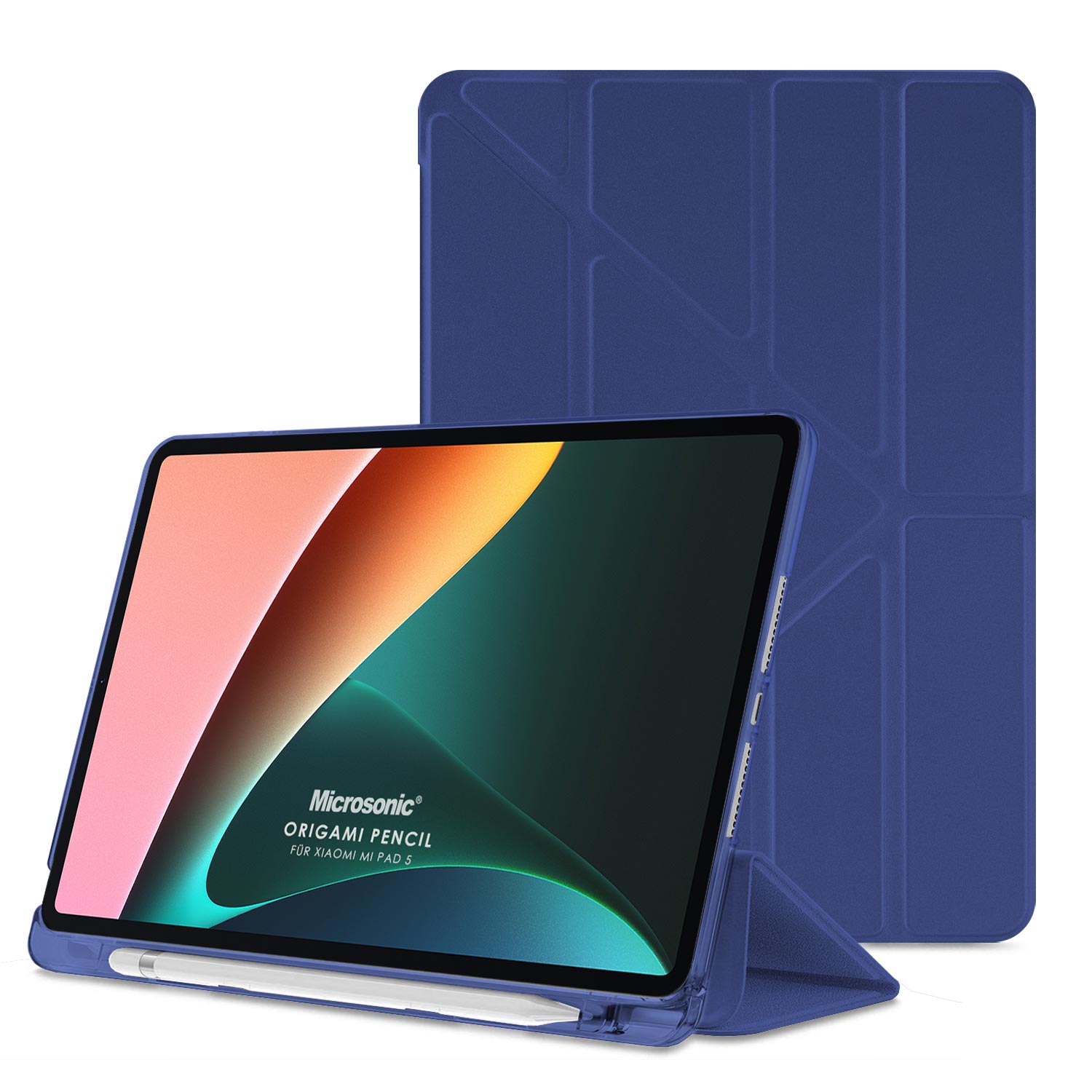 Microsonic Xiaomi Redmi Pad SE 8 7 Kılıf Origami Pencil Lacivert