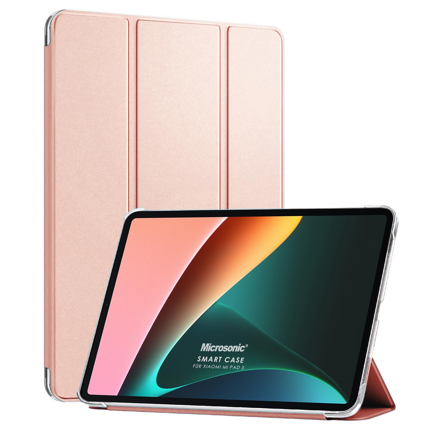 Microsonic Xiaomi Pad 6 Smart Case ve arka Kılıf Rose Gold